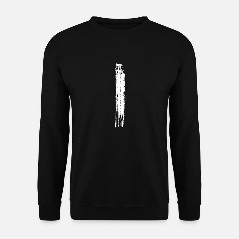 Brush Stroke - White - Unisex Pullover - Schwarz