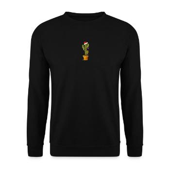 Christmas decorated cactus for Christmas - Unisex Sweatshirt - black - Front - Alina (178cm) & Michal (187cm)