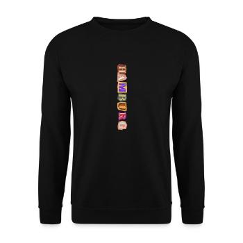 Hamburg Vibes: Love in Writing - Unisex Sweatshirt - black - Front - Alina (178cm) & Michal (187cm)