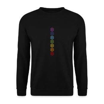 Flower of Life | flower of life | chakras 1 - Unisex Sweatshirt - black - Front - Alina (178cm) & Michal (187cm)