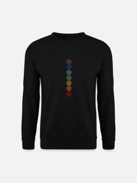 Blume des Lebens | flower of life | Chakren 1 - Unisex Pullover - Schwarz