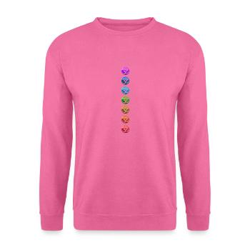 Chakra 1-7 Chakren Chakras Ohm Ohm Bunt Farben - Unisex Pullover - Pink - Vorne