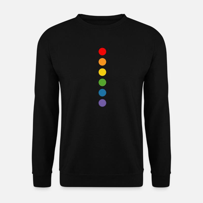 Regenbogen rounds - Unisex Pullover - Schwarz