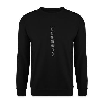The lunar cycle - Unisex Sweatshirt - black - Front - Alina (178cm) & Michal (187cm)