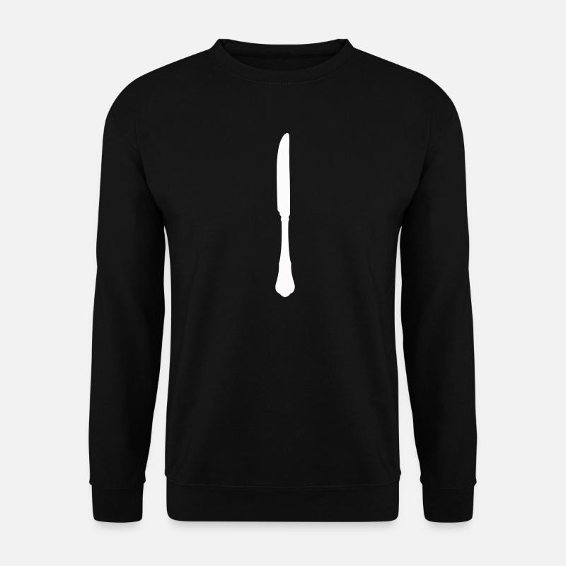 besteck_messer - Unisex Pullover - Schwarz