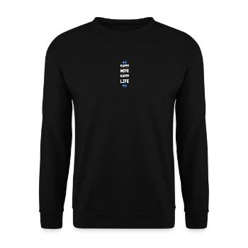 Happy Wife Happy Life - Unisex Sweatshirt - black - Front - Alina (178cm) & Michal (187cm)