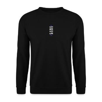 Happy Wife Happy Life - Unisex Sweatshirt - black - Front - Alina (178cm) & Michal (187cm)