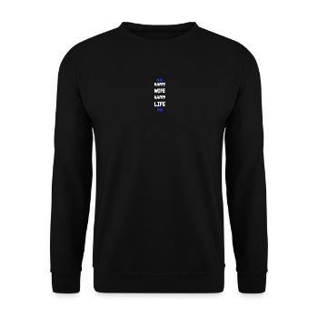 Happy Wife Happy Life - Unisex Sweatshirt - black - Front - Alina (178cm) & Michal (187cm)