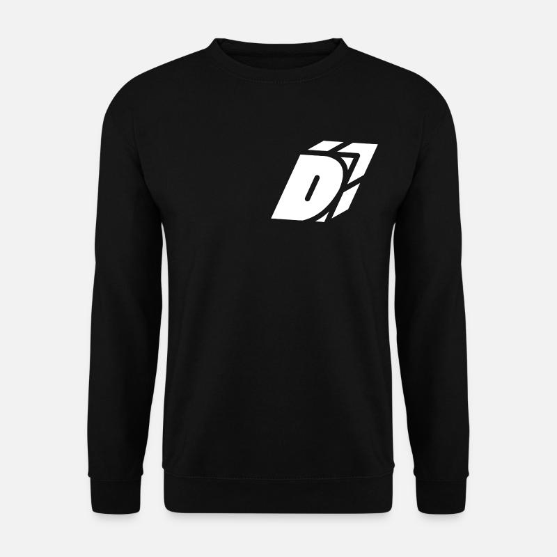 Abstract D letter - Unisex Sweatshirt - black