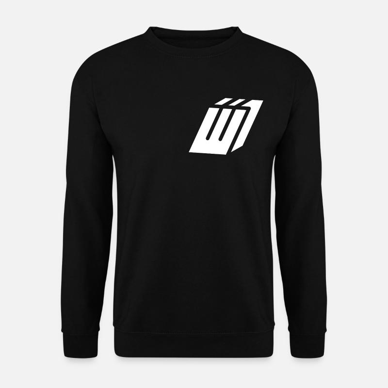 Abstract W letter - Unisex Sweatshirt - black