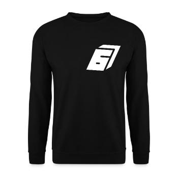 Abstract Nummer 6 - Unisex Pullover - Schwarz - Vorne - Alina (178cm) & Michal (187cm)