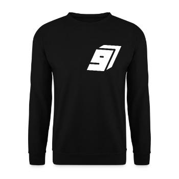 Abstract Nummer 9 - Unisex Pullover - Schwarz - Vorne - Alina (178cm) & Michal (187cm)