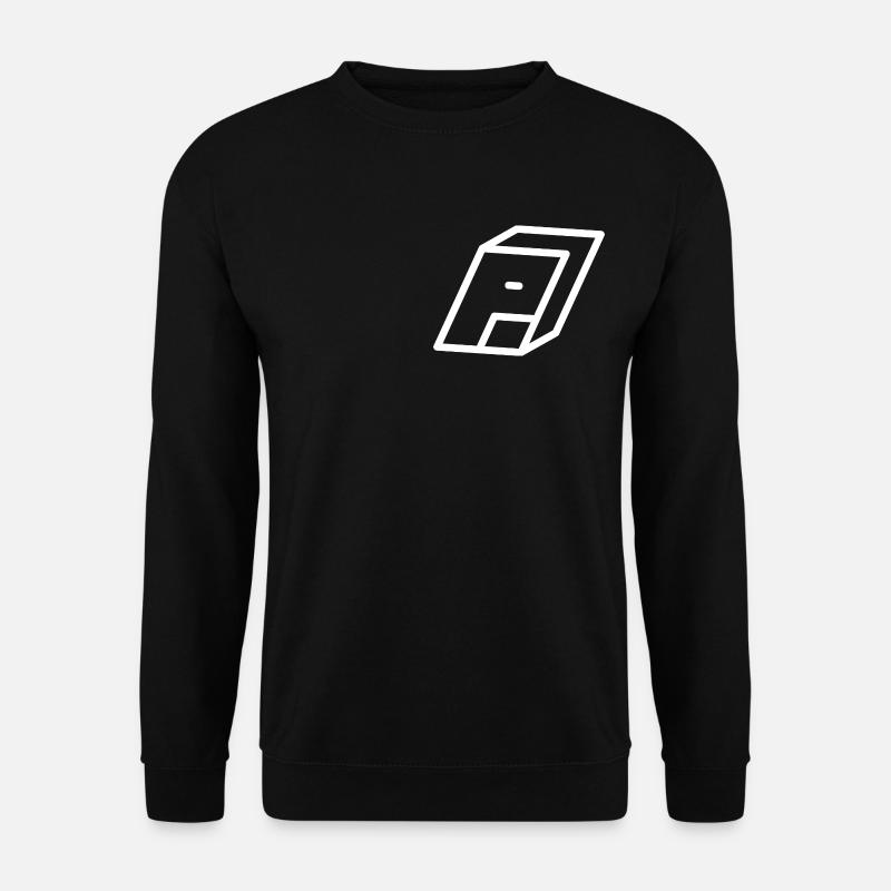 Outline Letter P - Unisex Sweatshirt - black