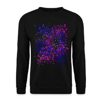 Éclaboussures de couleur - éclaboussures colorées - confettis - Sweat-shirt Unisexe - noir - Devant - Alina (178cm) & Michal (187cm)