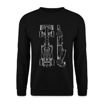 Racing Car Car Racing F1 Gift Idea Man - Unisex Sweatshirt - black - Front - Alina (178cm) & Michal (187cm)