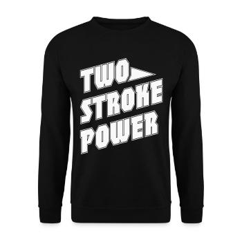 Moto "Puissance deux temps" - Sweat-shirt Unisexe - noir - Devant - Alina (178cm) & Michal (187cm)