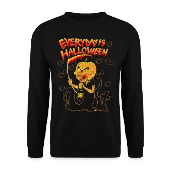 halloween - Unisex Pullover - Schwarz - Vorne - Alina (178cm) & Michal (187cm)