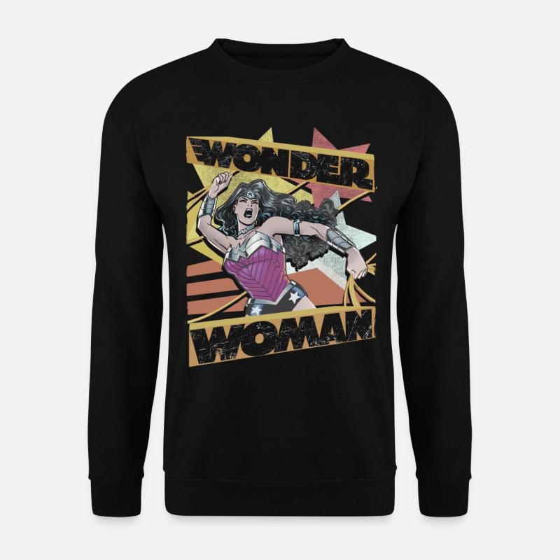 DC Comics Wonder Woman Retro Magisches Lasso - Unisex Pullover - Schwarz