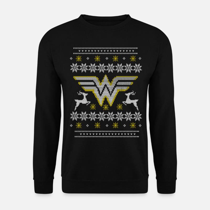 DC Comics Ugly Christmas Sweater Logo - Unisex Sweatshirt - black