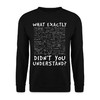 Math teacher - Unisex Sweatshirt - black - Front - Alina (178cm) & Michal (187cm)