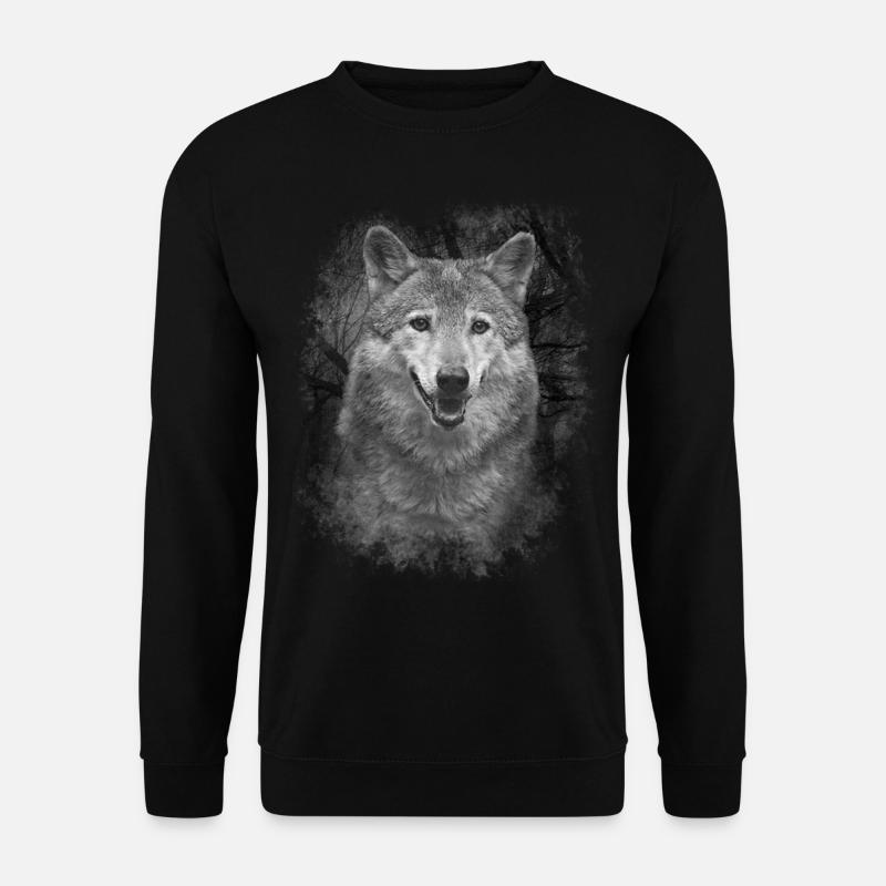 wolf - Unisex Sweatshirt - black