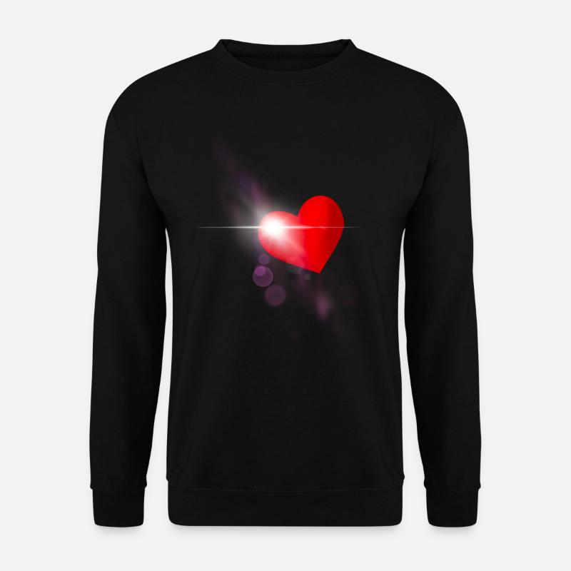 Rotes Herz - Unisex Pullover - Schwarz