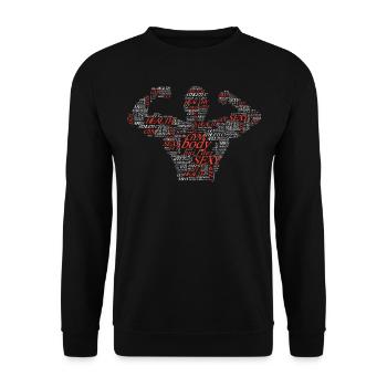 Gym Typography - Unisex Sweatshirt - black - Front - Alina (178cm) & Michal (187cm)