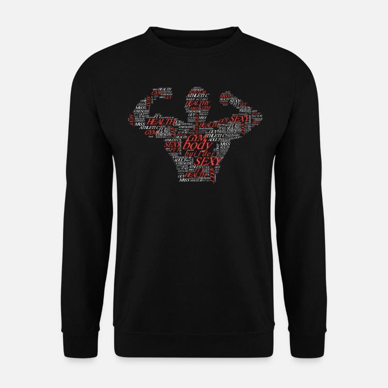 Gym Typografie - Unisex Pullover - Schwarz