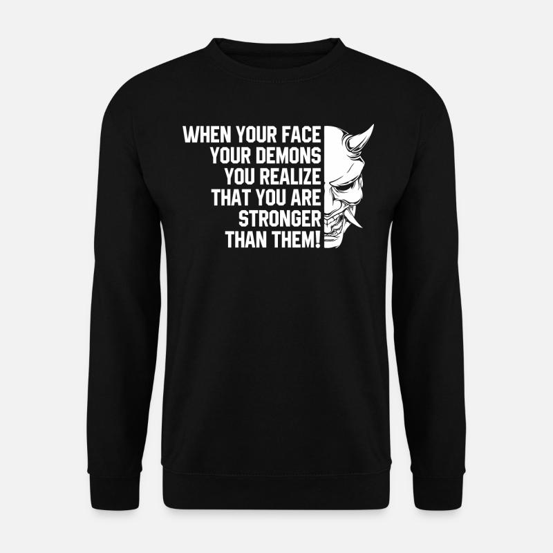 Dämonen-Zitat - Unisex Pullover - Schwarz