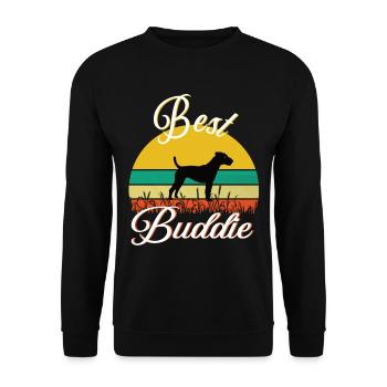 Meilleur Buddie Jack Russel retro - Sweat-shirt Unisexe - noir - Devant - Alina (178cm) & Michal (187cm)