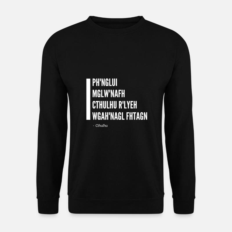 Cthulhu Ruf Lovecraft PH'NGLUI - Unisex Pullover - Schwarz