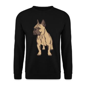 Bulldog français - Sweat-shirt Unisexe - noir - Devant - Alina (178cm) & Michal (187cm)