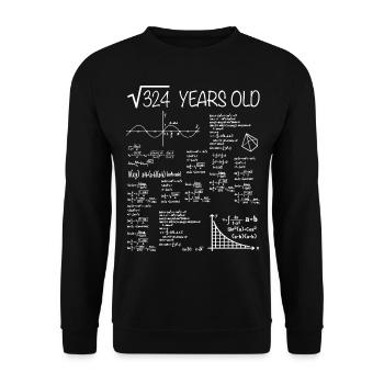 18th birthday mathematics school kids gift - Unisex Sweatshirt - black - Front - Alina (178cm) & Michal (187cm)