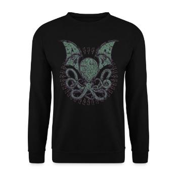 miscatonic - Unisex Pullover - Schwarz - Vorne - Alina (178cm) & Michal (187cm)