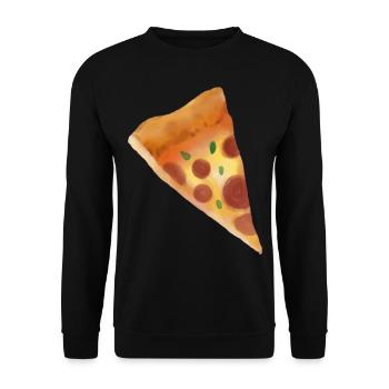 Pizza Pizzastück - Sweat-shirt Unisexe - noir - Devant - Alina (178cm) & Michal (187cm)