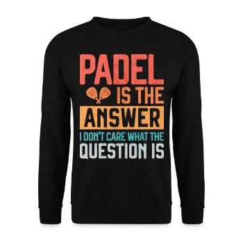 Padel est le cadeau drôle de réponse pour le joueur de Padel - Sweat-shirt Unisexe - noir - Devant - Alina (178cm) & Michal (187cm)