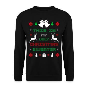 Noël moche - Sweat-shirt Unisexe - noir - Devant - Alina (178cm) & Michal (187cm)