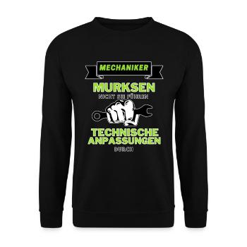 MECHANIKER MURKSEN NICHT - Unisex Pullover - Schwarz - Vorne - Alina (178cm) & Michal (187cm)