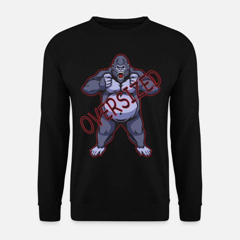 Gorilla Oversized Powerlifting Heavyweight Bulking - Unisex Pullover - Schwarz