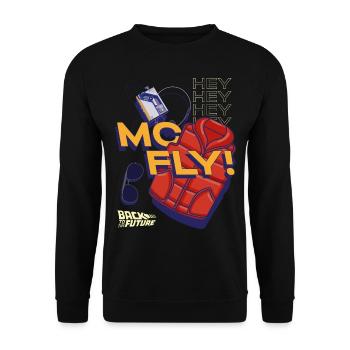 Retour Vers Le Futur Starter Kit McFly! - Sweat-shirt Unisexe - noir - Devant - Alina (178cm) & Michal (187cm)