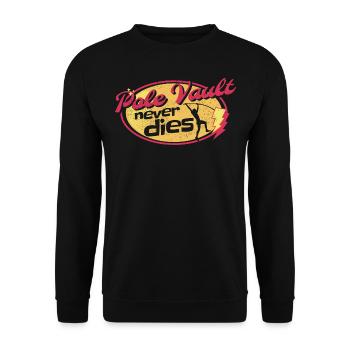 Pole vault sports athlete - Unisex Sweatshirt - black - Front - Alina (178cm) & Michal (187cm)