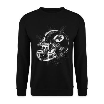 Casque de football américain Grunge Splash USA Sports - Sweat-shirt Unisexe - noir - Devant - Alina (178cm) & Michal (187cm)