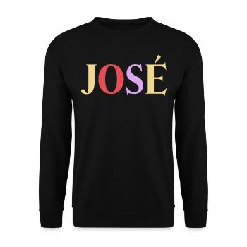 Prénom Homme Espagnol José - Sweat-shirt Unisexe - noir - Devant - Alina (178cm) & Michal (187cm)