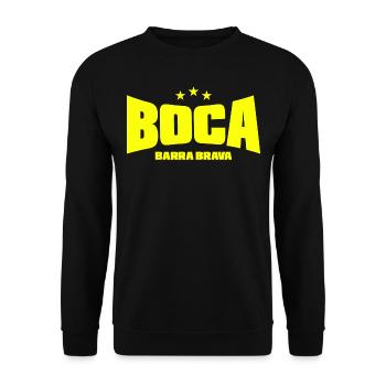 BOCA BARRA BRAVA ULTRA HOOLIGANS FOOTBALL - Unisex Sweatshirt - black - Front - Alina (178cm) & Michal (187cm)
