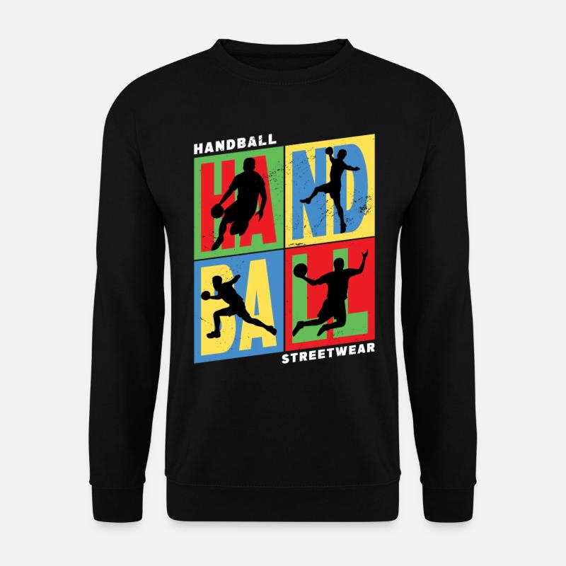 Handball Handballspieler Handballer Vintage Retro - Unisex Pullover - Schwarz