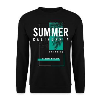 Summer California Paradise - Unisex Pullover - Schwarz - Vorne - Alina (178cm) & Michal (187cm)