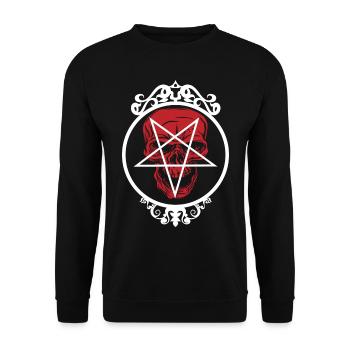 Pentaskull - Unisex Sweatshirt - black - Front - Alina (178cm) & Michal (187cm)