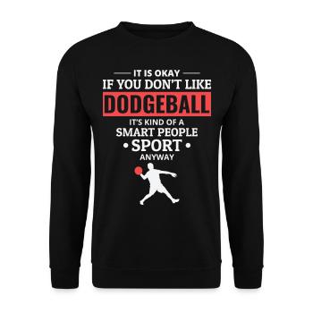 Dodgeball Player Coach Team Sports Funny - Unisex Sweatshirt - black - Front - Alina (178cm) & Michal (187cm)