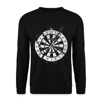 Fléchettes, jeu de fléchettes, jeu de fléchettes, fléchettes, joueurs de fléchettes - Sweat-shirt Unisexe - noir - Devant - Alina (178cm) & Michal (187cm)