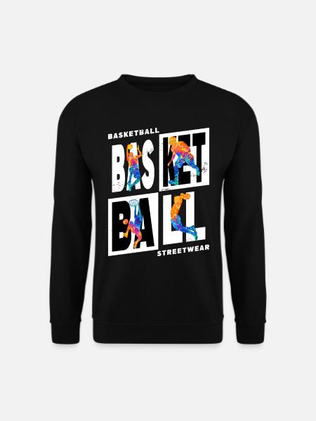 Basketball Basketballspieler Spieler Vintage Bunt - Unisex Pullover - Schwarz